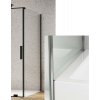 RONAL AMALIA D35F1V ATYP výška do 200cm, 60 - 120cm skrátená bočná stena do kombinácie na strane dverí, čierna mat, sklo číre, D35F1VSM10607