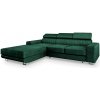 Wilsondo Rohová rozkladacia sedačka s úložným priestorom Noto - zelená Strana: Ľavá