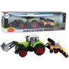 LEAN TOYS Bagrový traktor s diskovými bránami - zelená