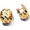 PANDORA ESSENCE pozlátené zvlnené náušnice 263879C00