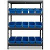 Majster Regál Nitová polica 4L 180X90X45 ANTR TEXT MATE+Ergobox 4 modrá, Modrá
