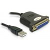 Delock USB kábel USB 1.1 USB-A zástrčka, paralelná zdierka DB25 0.80 m čierna 61330; 61330
