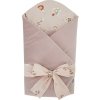 EKO Zavinovačka bavlnená s kokosovou vyberateľnou vložkou VELVET My farm Powder pink 75x75 cm RO-27-MY-FARM