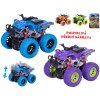 Crazy Truck štvorkolka 9 cm na zotrvačník veľké kolesá - mix farieb (fialová, oranžová, modrá, zelená)