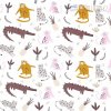 Bavlnený popelín so zvieratkami 1 m