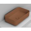 Ceramica Dolomite Noemi umývadlo 60x36 cm obdĺžnik pultové umývadlo hnedá/béžová matná D311161