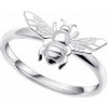 Strieborný prsteň Včela R3895