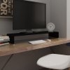 TV stolek / podstavec na monitor sklo černý 100x30x13 cm Černý 244139