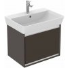 Ideal Standard Connect Air- Skrinka pod umývadlo CUBE 55cm, 1 zásuvka, Matný tmavo hnedý + matný biely lak E0844VY