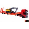Bburago Kamion Construction Volvo FH16 Globetrotter 750XXL s bagrom Volvo EC220E 1:43