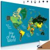 Obraz na korku neobyčajná mapa sveta