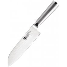 Tsuki nôž z damaškovej ocele Santoku 18 cm - kovová rukoväť