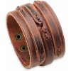 Kožený náramok Tower Hnedý 23 cm