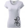 Bicykel na výšku - Dámske tričko Pure - XL ( Svetlosivý melír )