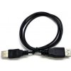 C-TECH USB A-A 1,8m 2.0 predlžovací, čierny CB-USB2AA-18-B