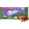 Milka čokoláda Broken Hazelnut mliečna z alpského mlieka s drvenými lieskovými orechmi 45 g