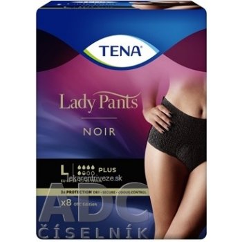 Tena Lady Pants PLUS NOIR LARGE 8 ks