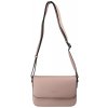 CINDY dámska crossbody koženková kabelka Tmavoružová
