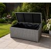 Ratanový záhradný úložný box BestBerg BBRF-B1G / 115 × 55 × 57 cm / sivá