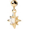 PDPAOLA Pôvabný pozlátený prívesok Hviezda Charms CH01-087-U