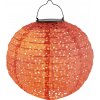 Dekoratívne solárne závesné LED svietidlo Pellaro, IP44, červená, pr. 25 x 25 cm