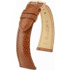 Kožený remienok Hirsch London 04266170-7, hnedý, jašteričia koža, Quick Release 14 mm