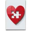 Vymalujsisam.sk Maľovanie podľa čísiel - Puzzle srdce Veľkosť: 20x30cm, Rám: Na plastovej doske