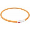Trixie Flash USB svietiaci obojok XS-XL 70 cm / 10 mm, - oranžová