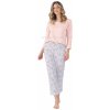 LEVEZA (M-Max) Dámske pyžamo Fidelia1510 1-sv.ružová L