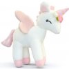 Plyšový jednorožec L s kvietkami, biely