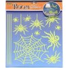 Nálepky na stenu Halloween pavúky svietiaca v tme 38x31cm