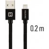 Swissten 71523101 USB - Lightning, 0,2m, černý
