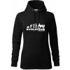 Evolúcia traktor - Mikina dámská Cape s kapucí - XL ( Čierna )