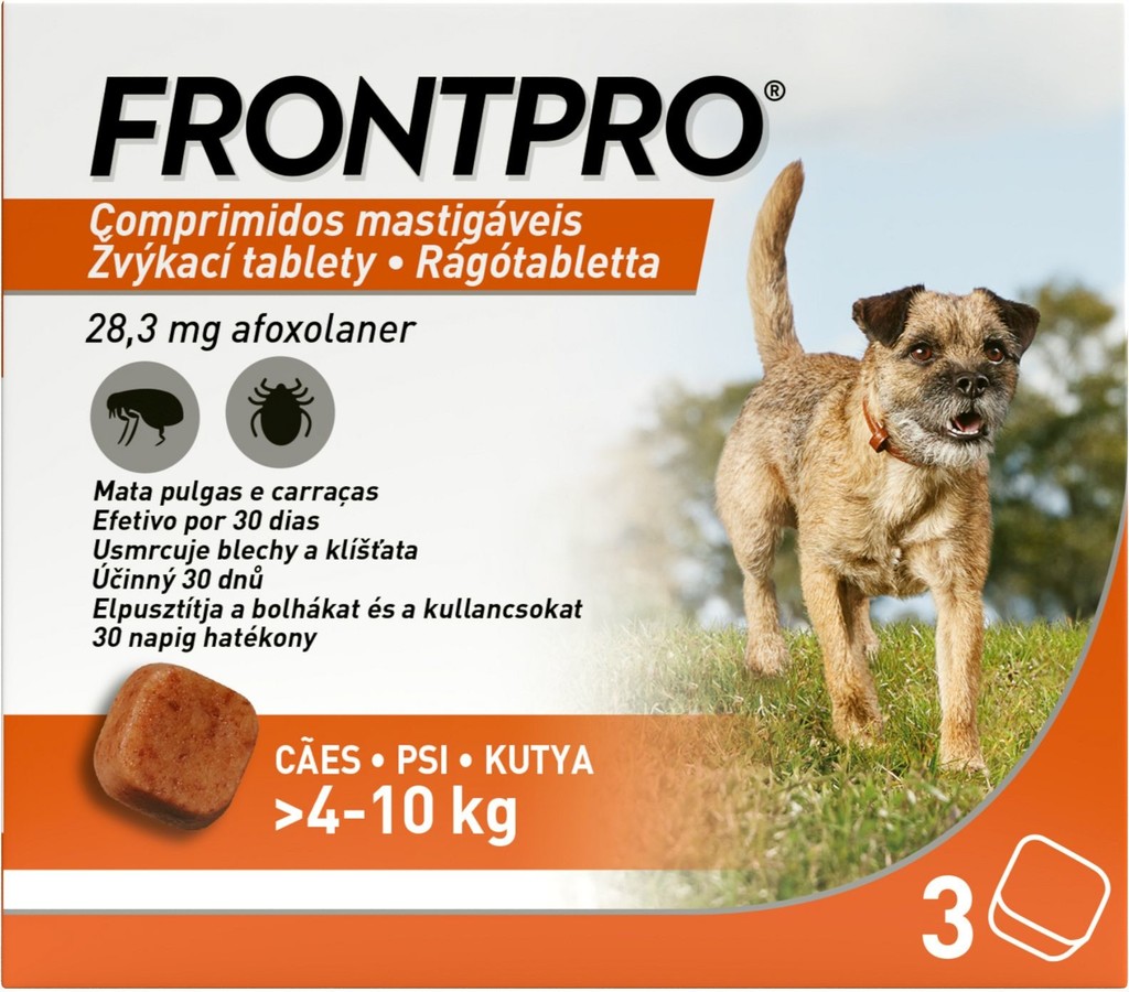 Frontpro 4 - 10 kg 28,3 mg 3 žuvacie tablety