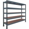 Trestles Nekonečný priemyselný regál 2200x2400x600, 5 políc Farba: sivá