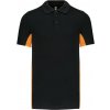 KARIBAN VINTAGE FLAG K232 / Pánska polokošeľa - black/orange XL