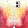 Peňaženkové kožené puzdro Watercolor na Motorola Moto G13 / G23 / G53 5G - Spring Cherry