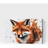 Vymalujsisam.sk Maľovanie podľa čísiel - Líška s lístim Veľkosť: 20x30cm, Rám: Na kartónovej doske