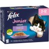 Felix Fantastic Junior kapsičky pre mačiatka hovädzie, kura, sardinky, losos v želé 12× 85 g