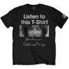 John Lennon tričko Listen Lady čierne