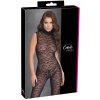 Cottelli Lingerie Body čierne čipkované s obojstranným zipsom