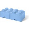LEGO® úložný box so šuplíkmi 250x500x180mm svetlo modrý