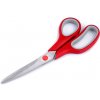 Krajčírske nožničky Marlen s mikrozúbkami dĺžka 21 cm - 1 ks červená