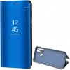 Puzdro stojanové (aktívne FLIP, bočné otváranie, držiak na stôl, zrkadlový povrch, Mirror View Case) BLUE [Huawei P Smart (2020)]