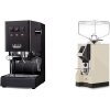 Gaggia New Classic E24 BC, black + Eureka Mignon Specialita, CR cream