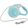 Vodítko Flexi New Comfort lanko M 8 m svetlomodré (do 20 kg)
