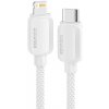 Essager ES-X46 opletený nabíjací a dátový USB-C na Lightning 2m stříbrný