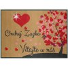 GDmatsEU GDmtasEU - Personalizovaná rohožka - zo srdiečkami Rozmer: 75x60cm