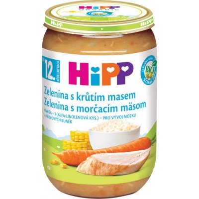 HiPP BIO Zelenina s morčacím mäsom 220 g
