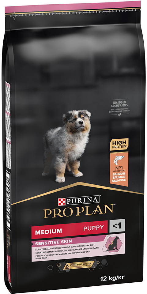 Purina Pro Plan Medium Puppy Sensitive Skin losos 2 x 12 kg